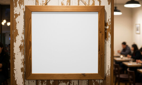 Framed Menu Board in Restaurant