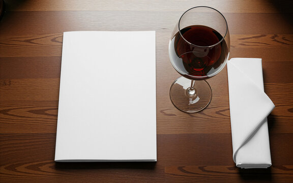 Restaurant Menu on Wooden Table