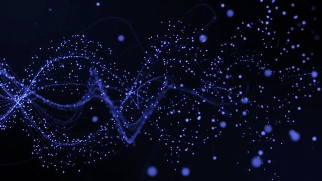 Futuristic digital network with glowing blue lines