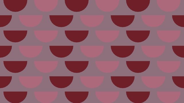 Seamless loop muted magenta scallop pattern motion background
