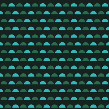 Animated teal scallop pattern motion background seamless loop