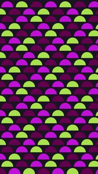 Colorful scallop pattern motion background seamless loop animation