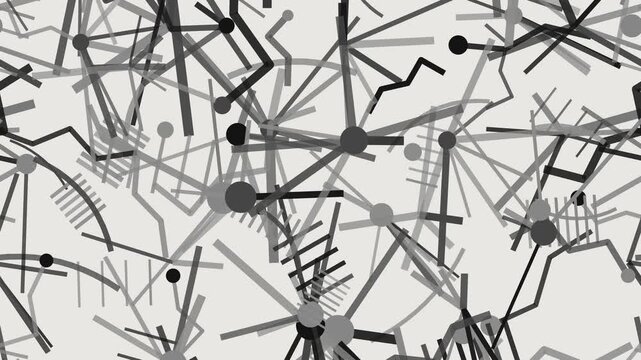 Seamless loop gray abstract line motion background