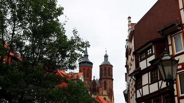 the historic center of goettingen germany 4k video