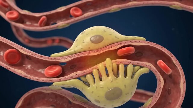 Glomerulus Showing Hyperfiltration and Filtration Barrier Stress in Early Diabetic Kidney Disease