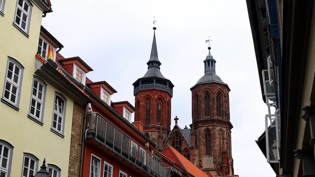 the historic center of goettingen germany 4k video