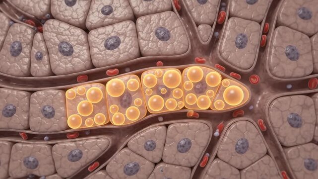 Hepatic Steatosis with Intracellular Lipid Droplet Accumulation for Medical Education