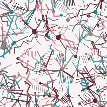 Seamless loop multicolor abstract line motion background