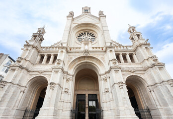 Fototapeta premium Saint Catherine Church or Eglise Sainte-Catherine facade