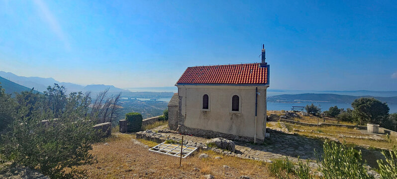 Wonderful photos of a small church in Croatia with sweeping views&mdash;arid landscapes and endless expanses featuring water and buildings, with Split in the background