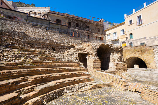 Odeon Roman theatre is an ancient theater in Taormina