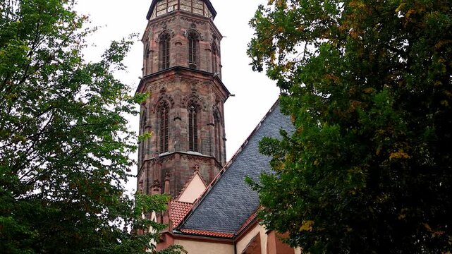 the historic center of goettingen germany 4k video with a pan