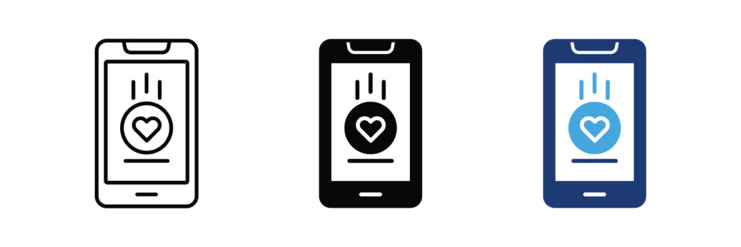 Digital tip donation and mobile creator fund vector icon set