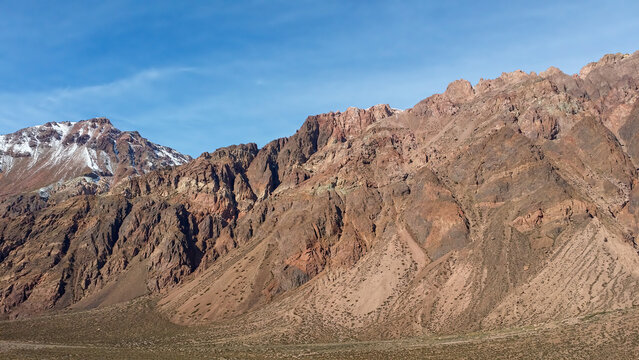 Rock formation near the Andes in Argentina