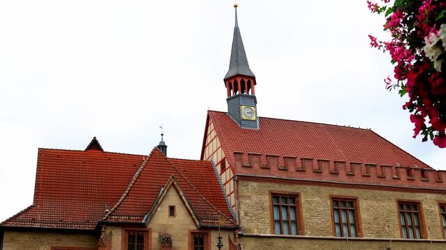 the new town hall of goettingen germany 4k video with a pan