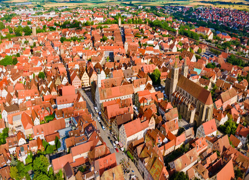 Rothenburg ob der Tauber aerial view
