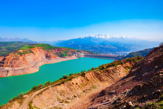 Lake Charvak in Chimgan, Uzbekistan