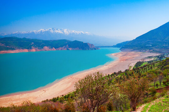Lake Charvak in Chimgan, Uzbekistan
