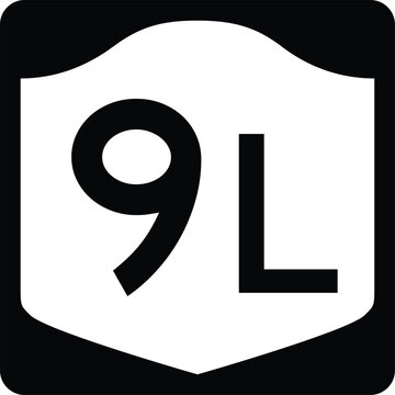 New York State Route 9L Marker Shield Vector Sign