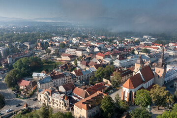 Nowy Sącz widok z lotu ptaka, wrzesień 2026 © Maciej G. Szling