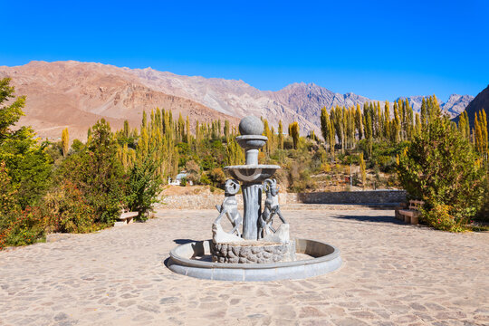 Botanical garden in Khorog city in Tajikistan