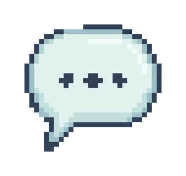 Pixel speech bubble with ellipsis