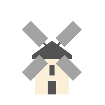 Stylized windmill illustration