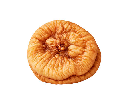Close-up of ripe dried fig with detailed skin texture