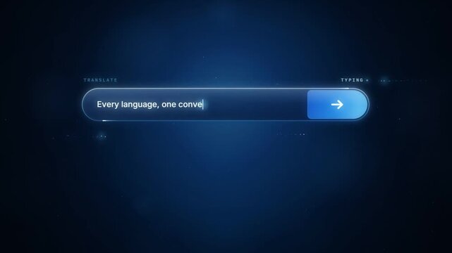 AI translation interface converting an English sentence into Hindi script