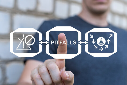Concept of avoiding pitfalls. Mistakes to avoid. Avoid these mistakes.