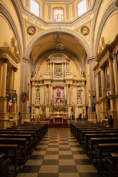 Temple of Saint Agnes Martyr in the downtown neighborhood of Mexico City