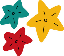 Naklejka premium Party Stars Christmas Decoration