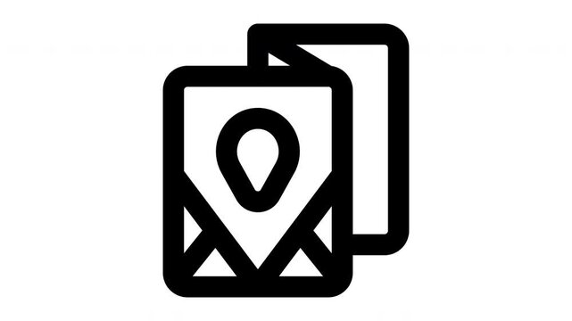 travel guide animated Line Icons Premium 4K, Outline Motion Graphics Collection