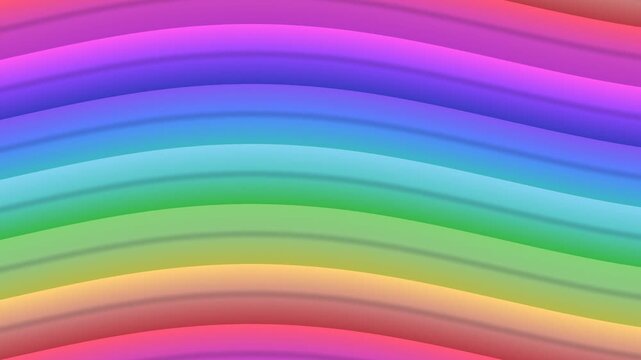 Curved Rainbow Gradient Bands