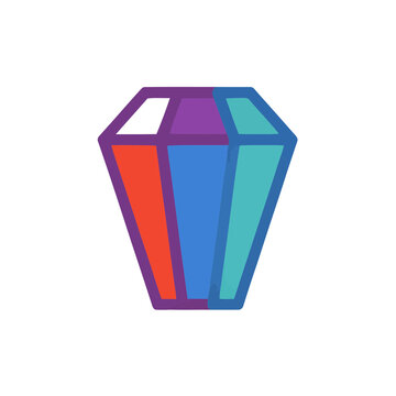 Colorful faceted gem icon