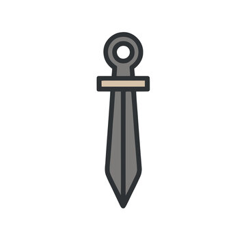 Stylized sword icon
