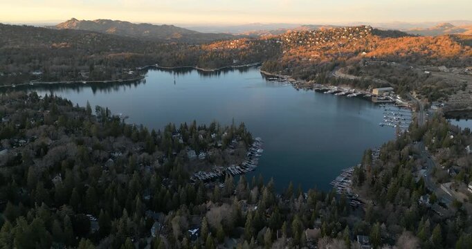 Aerial View of Lake Arrowhead, California