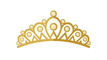 Golden Royal Tiara Crown Isolated on White © anak
