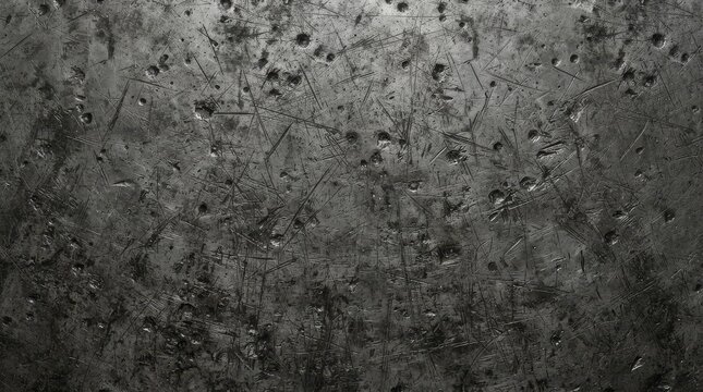 A seamless full frame flat lay background of distressed metal