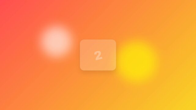 Number two displayed on a orange rounded square icon over a gradient background