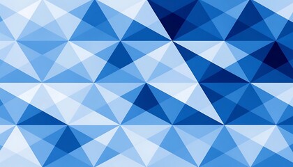 Fototapeta premium Polygons form a complex geometric mosaic in various blue tones.