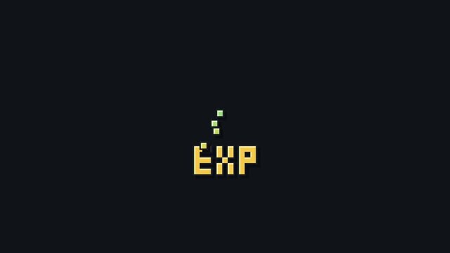 Exp experience point icon animation for video games