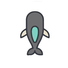 Cartoon dolphin isolated on transparent background © taste