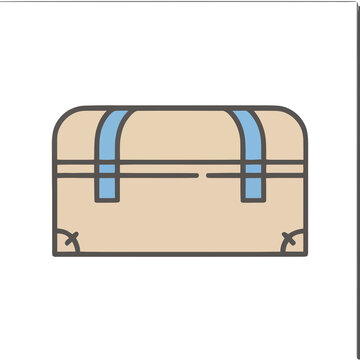 Cartoon treasure chest icon