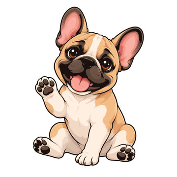 vector illustration of a happy cartoon dog