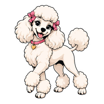 vector illustration of a happy cartoon dog
