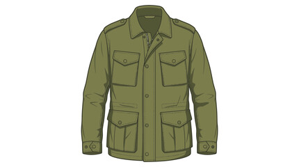 Green Utility Jacket Isolated © Udindavva