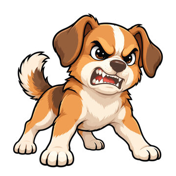 vector illustration of a happy cartoon dog