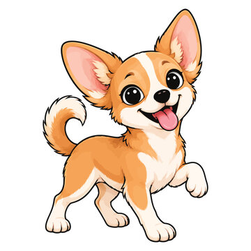vector illustration of a happy cartoon dog
