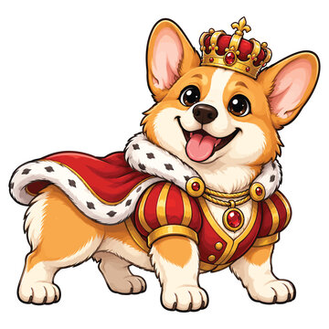 vector illustration of a happy cartoon dog